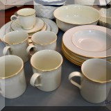 P02. Lenox “Courtyard Gold” china set including 16 place settings 